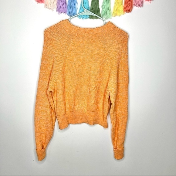 Free People Orange Autumn Fall Chunky Knitted Sweater Size Extra Small - Picture 8 of 12